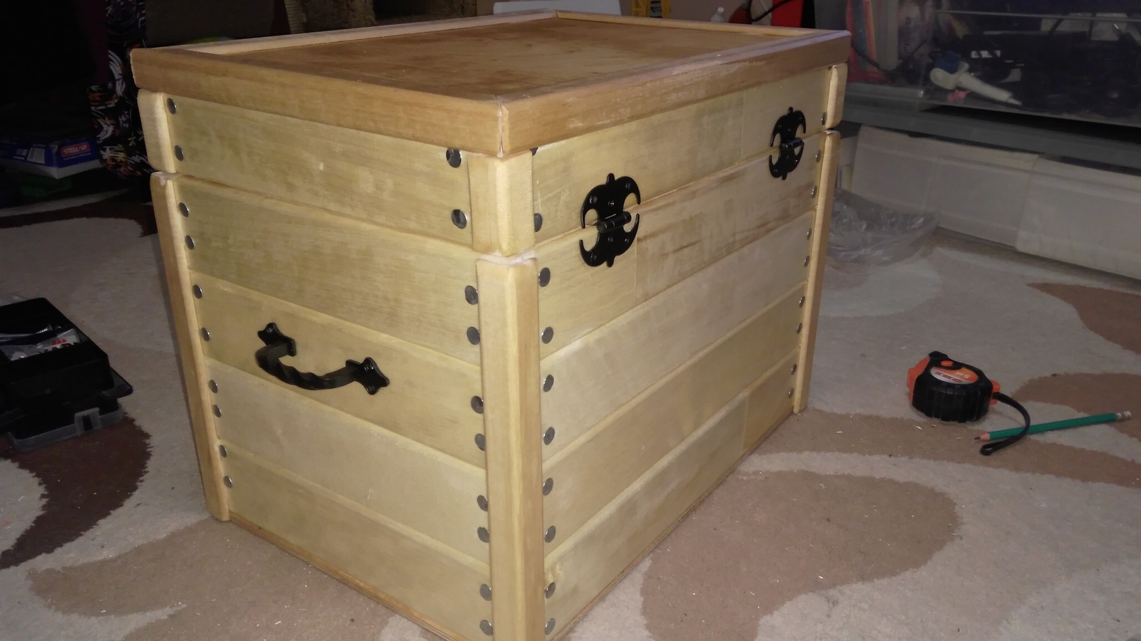Pirate chest and do-it-yourself treasure - My, Straight arms, Treasure, Family, Dacha, Longpost