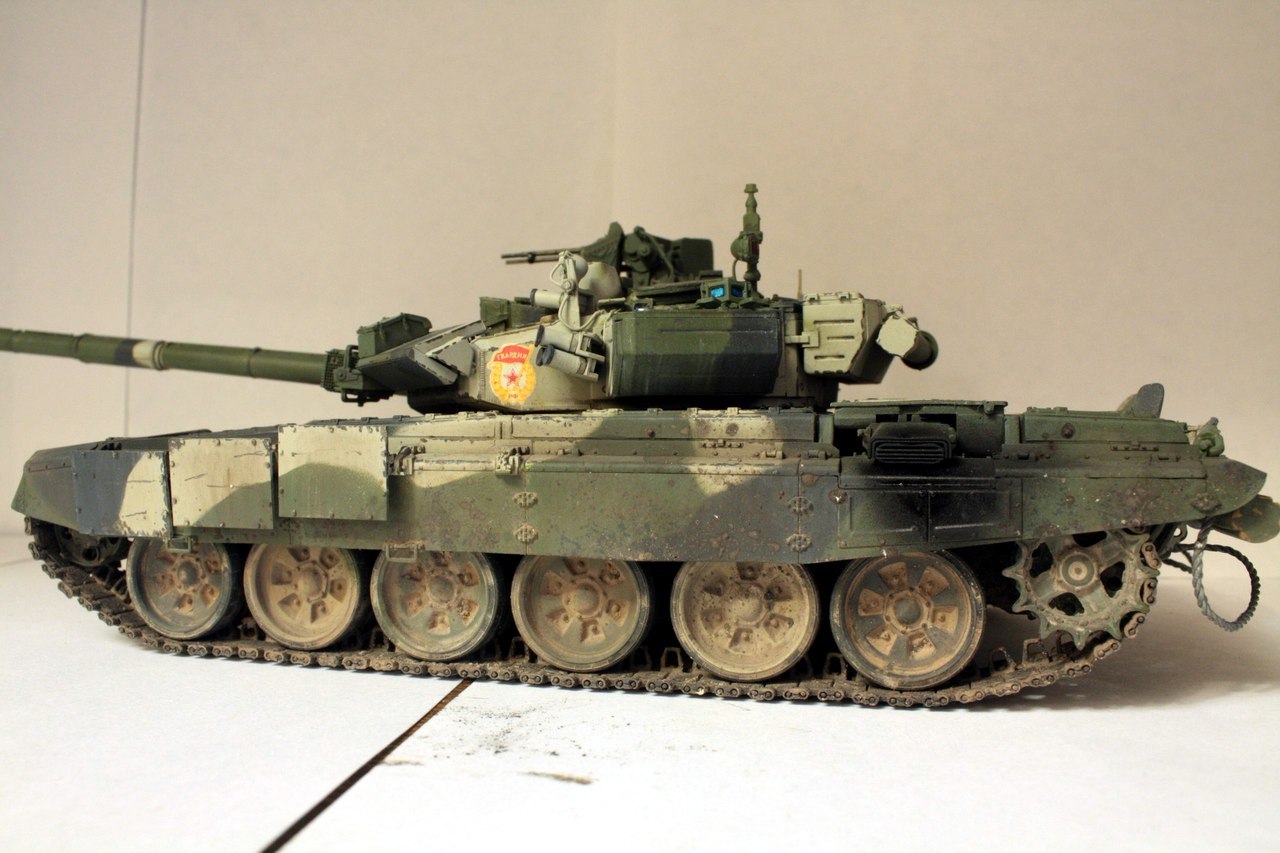 Model of the Russian main battle tank T-90A - My, Modeling, Tanks, Russian army, t-90, Meng, Longpost, Army