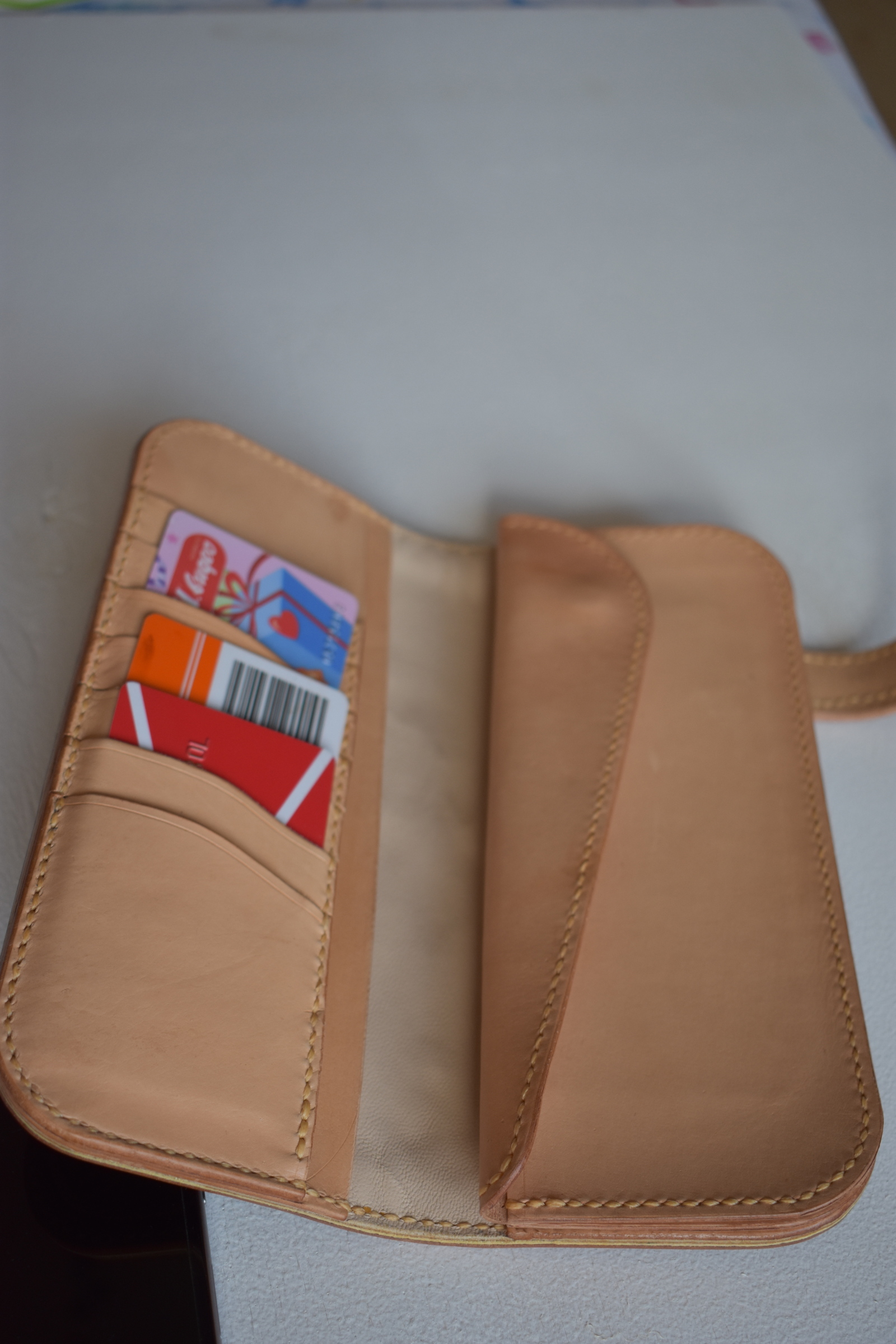 Wallet - My, Leather, , Wallet, Needlework without process, Leather products, Leather, Sheridan, Longpost