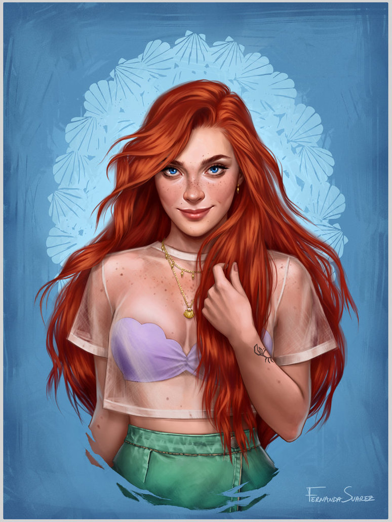 Ariel - DeviantArt, Арт, Рисунок, Русалочка