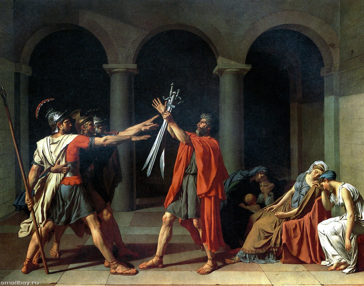 Oath of the Horatii by Jacques Louis David or How the ridge was invented - Ziga, Painting, History in paintings, , Arzamas