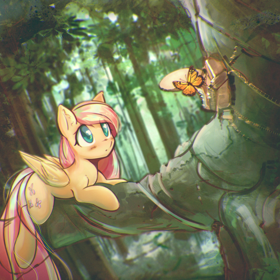 Against Illusions and Reality - My Little Pony, PonyArt, Fluttershy, Mirroredsea