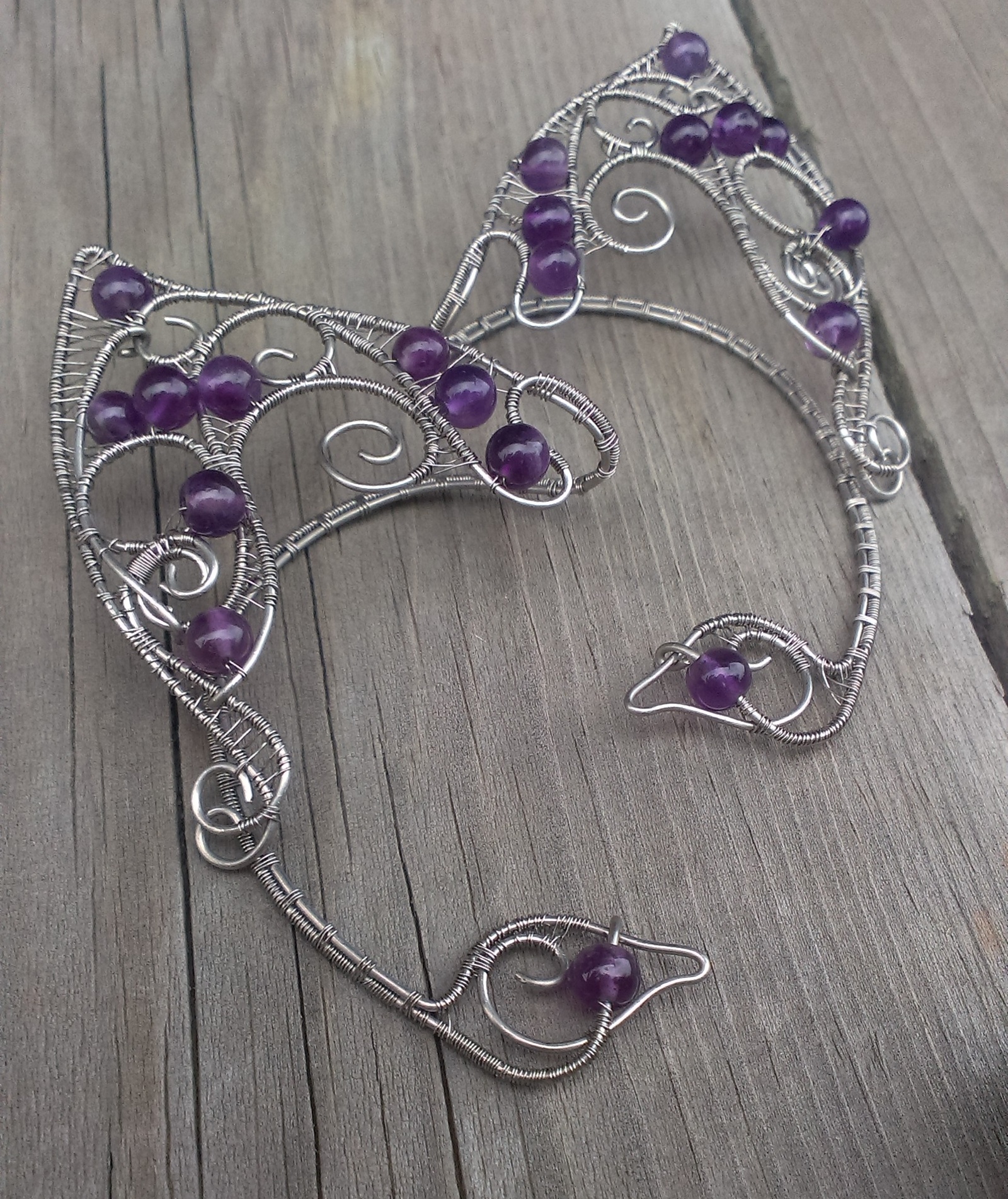 Elf ears - Wire wrap, Decoration, Wire jewelry, Needlework without process, Longpost