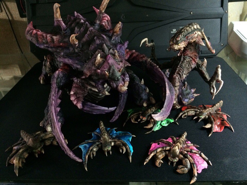 Torrasque - My, Лепка, Velvet plastic, Handmade, Starcraft 2, Zerg, Longpost