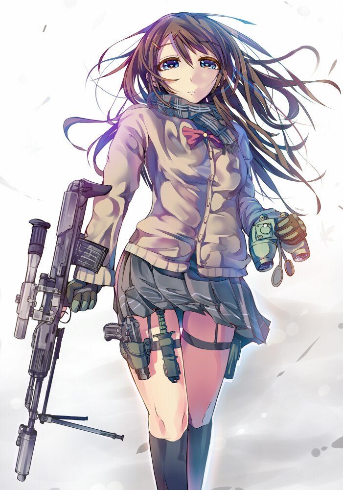 Аниме арты - Anime Art, Оружие, Аниме, Girls Frontline, Ar-15, Barret m82, Metal Gear Solid, M416