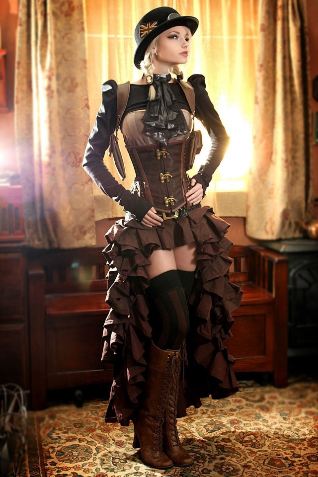 steampunk girls - NSFW, Girls, Steampunk, The photo, Costume, Longpost