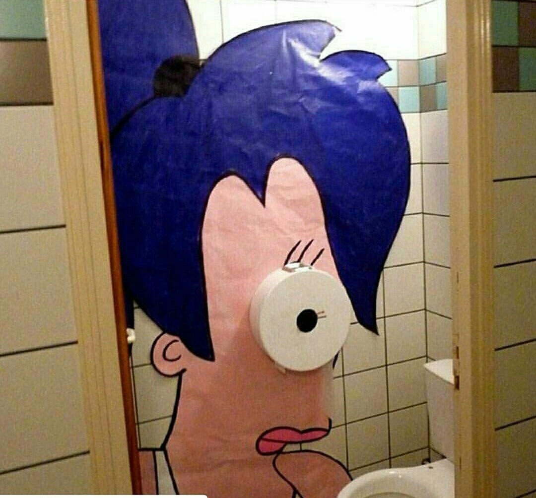 It needs an eye for an eye. - Futurama, Toilet, The photo