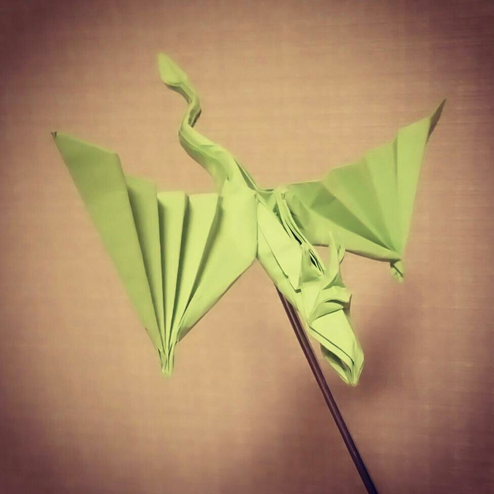 summer dragon - My, Origami, The Dragon, Paper