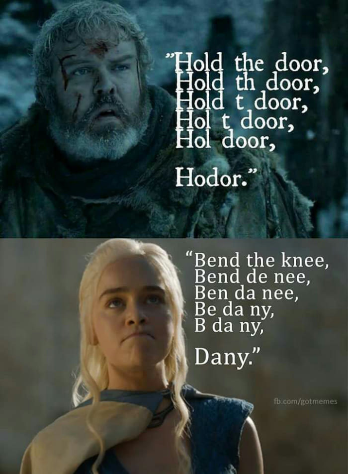 Daenerys Secret - Daenerys Targaryen, Hodor, Game of Thrones, Wordplay