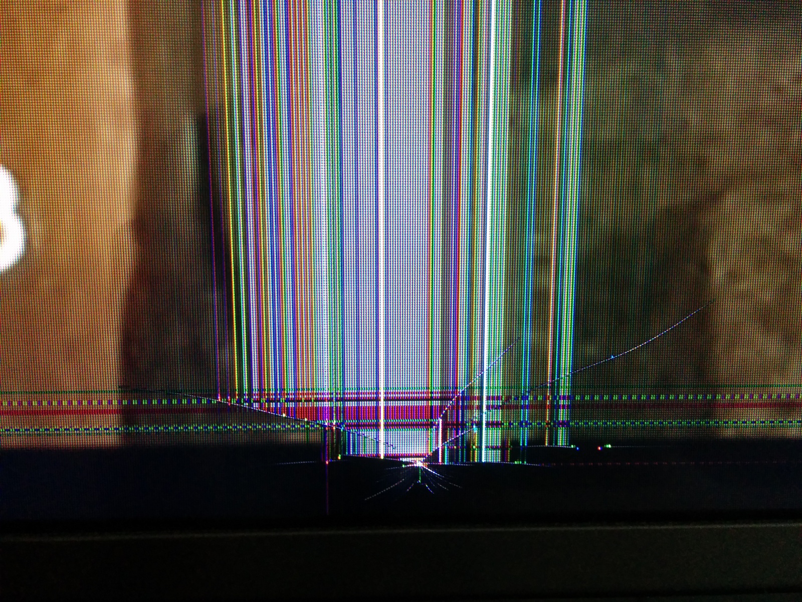 Разбитая матрица телевизора | Пикабу