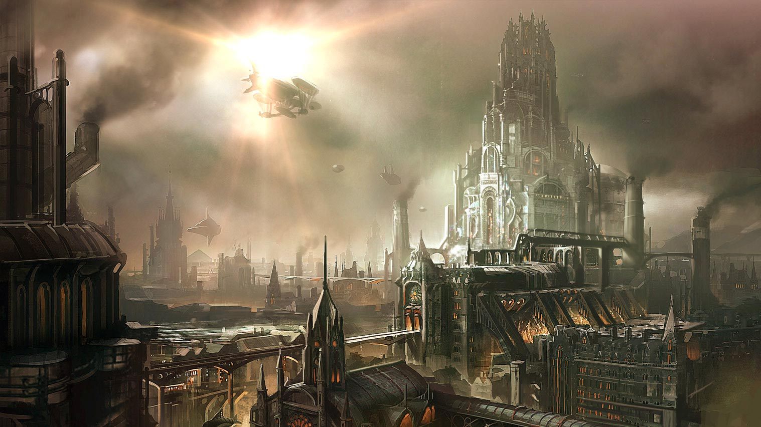 Steampunkcity (Part I) Steampunk City Art - , Steampunk, , , Art, , Creation, Longpost