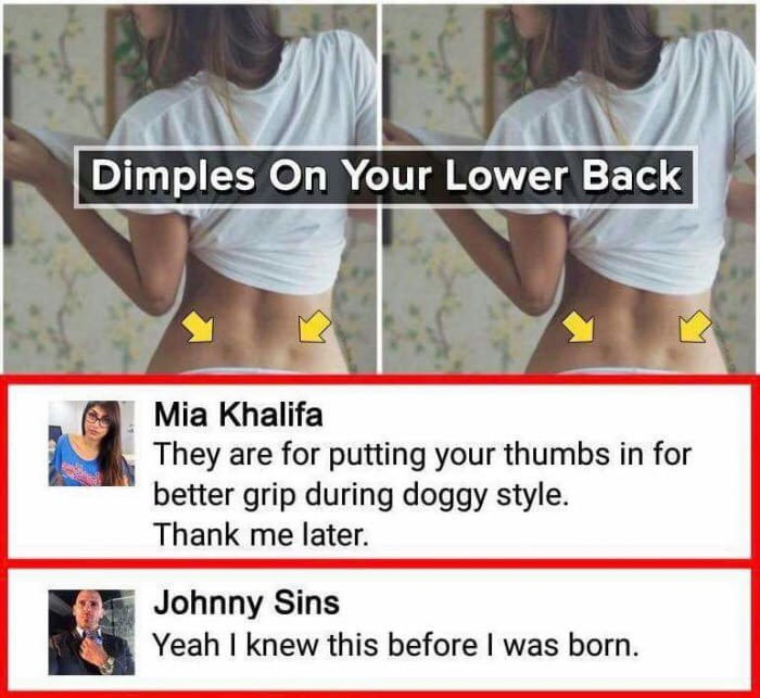 Dimples on the lower back - NSFW, 9GAG, Exactly, Translation, Dimples, Girls, Sex, , Dimples of Venus, Doggy style