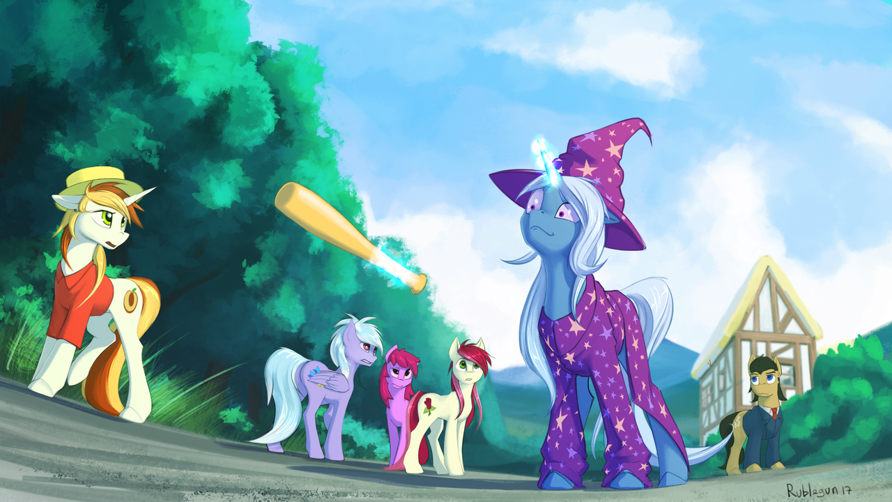 The great and powerful magic wand is able to work real miracles - My little pony, Trixie, Roseluck, Berry punch, Filthy Rich