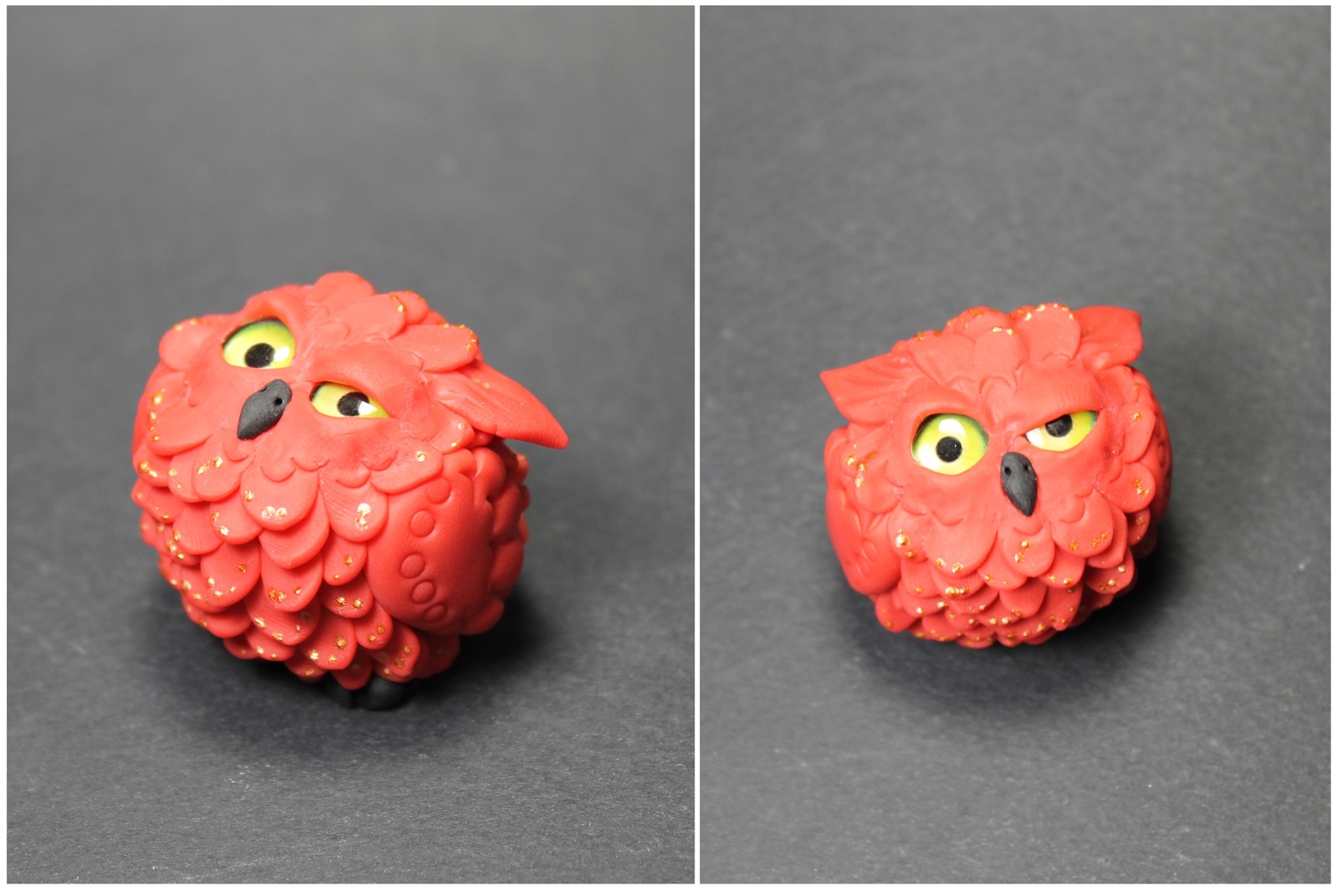 Owls again - My, Needlework without process, Лепка, Polymer clay, Owl, Birds, Handmade, Longpost