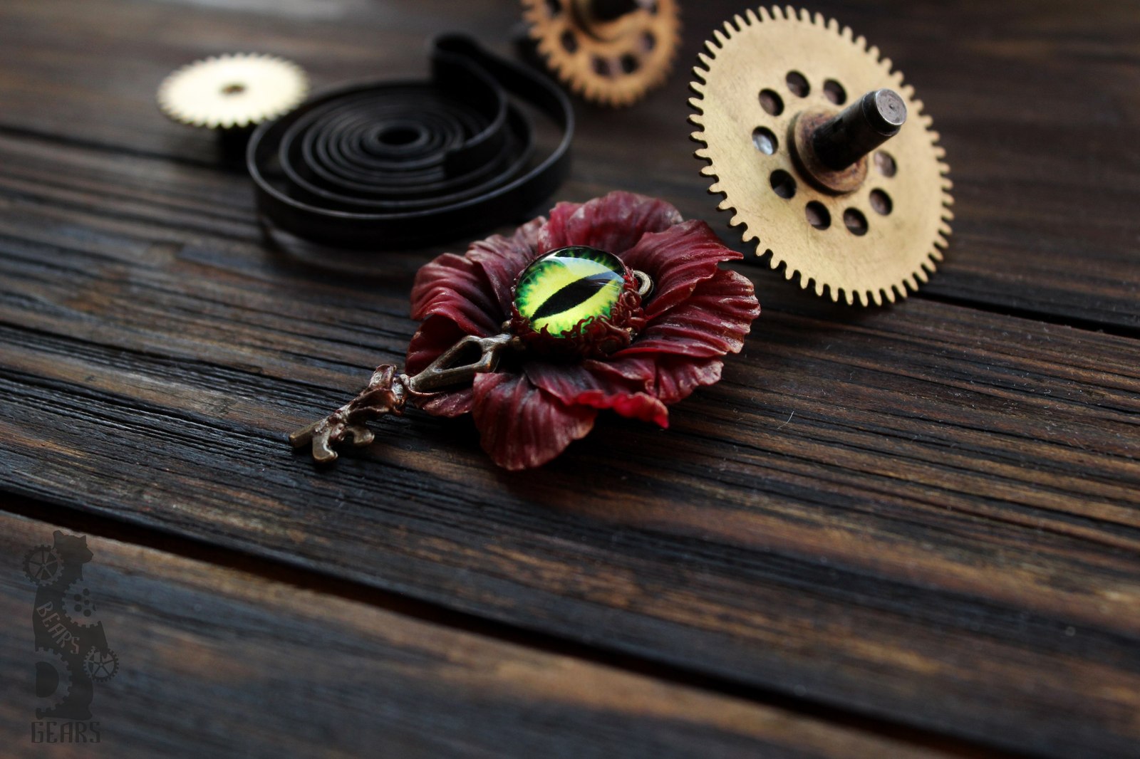 Eye-colored brooch - My, Polymer clay, Handmade, Needlework without process, Flowers, Brooch, Longpost