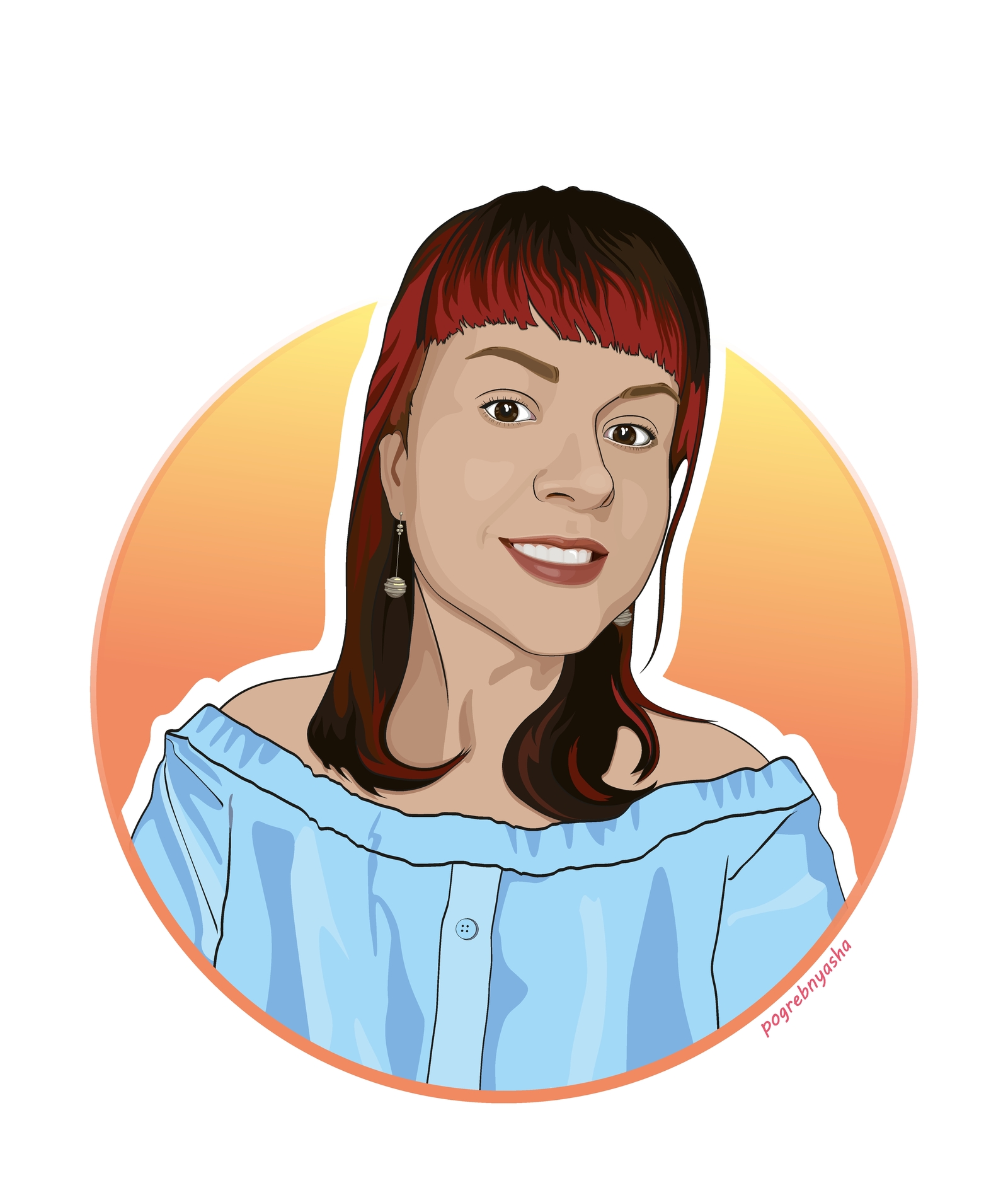 Vector portraits :) - My, , Vector graphics, , Portrait by photo, Portrait, Creation, Longpost