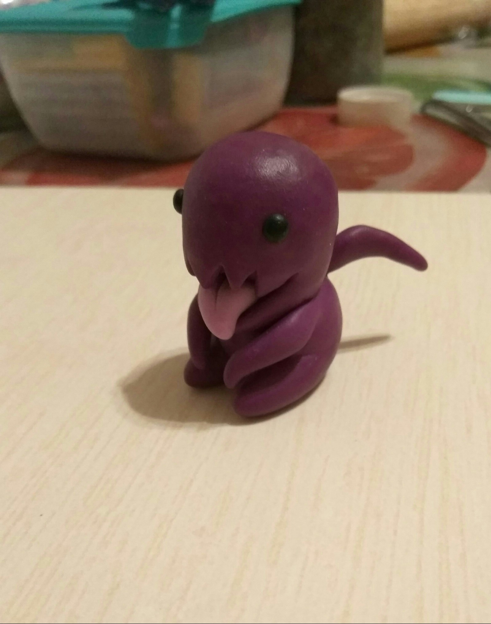 baby zergling - My, Zergling, CarbotAnimations, Handmade, Polymer clay, Starcraft, Longpost, Needlework with process