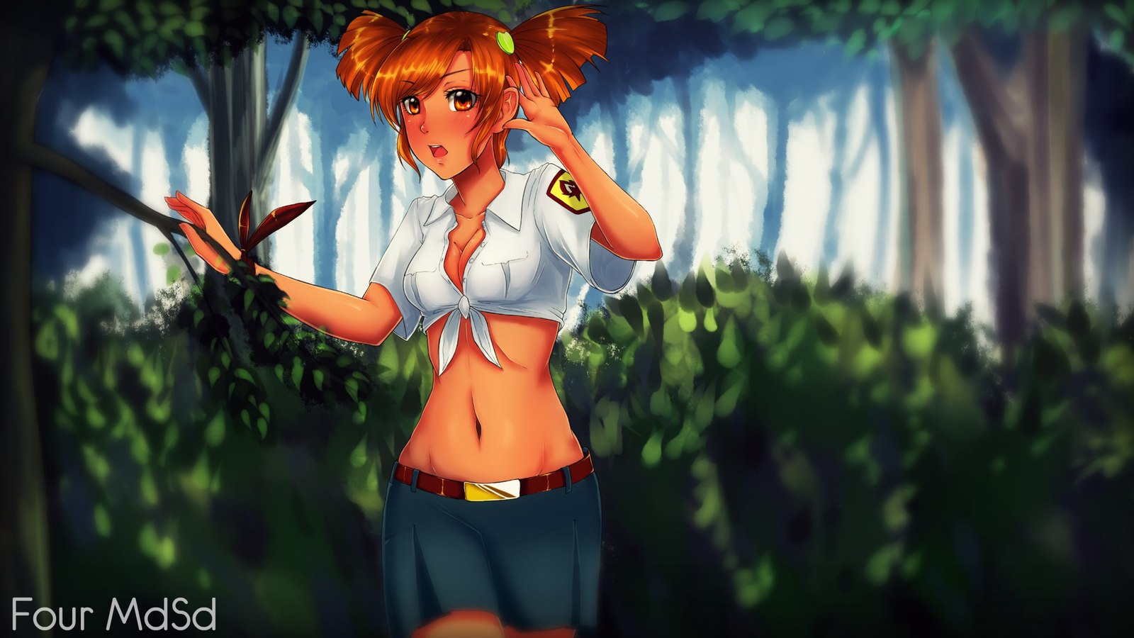 Walk in the Woods by Four MdSd - Visual novel, Endless summer, Alisa Dvachevskaya, Art, Four MdSd