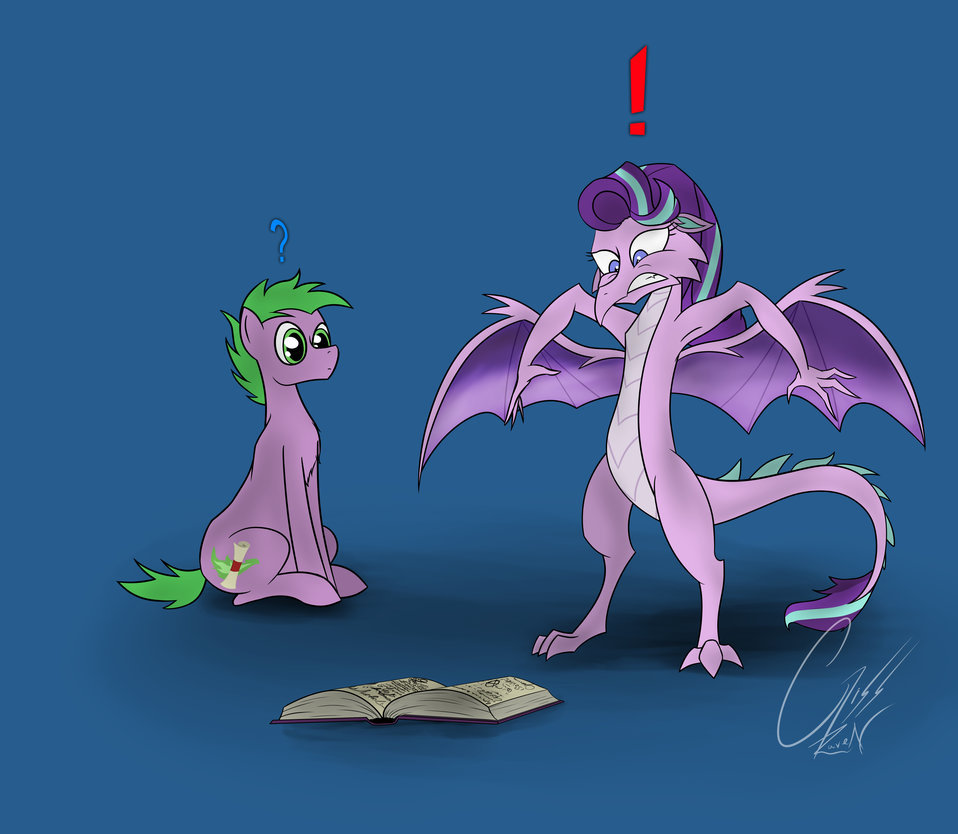 Huge Mistake - My little pony, PonyArt, Starlight Glimmer, Spike, Theravencriss