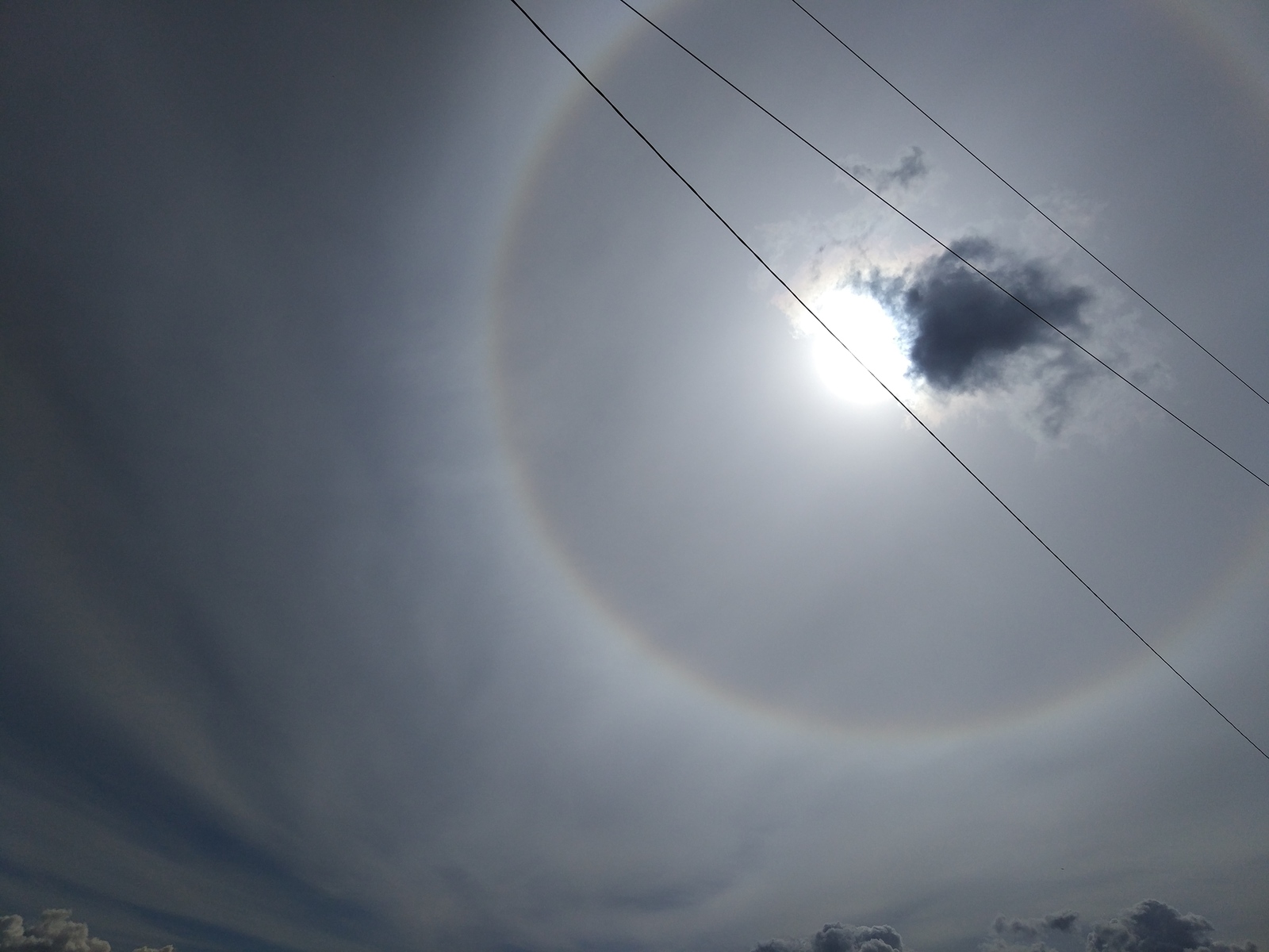 An interesting circle around the sun in St. Petersburg - My, The sun, Clouds, Saint Petersburg