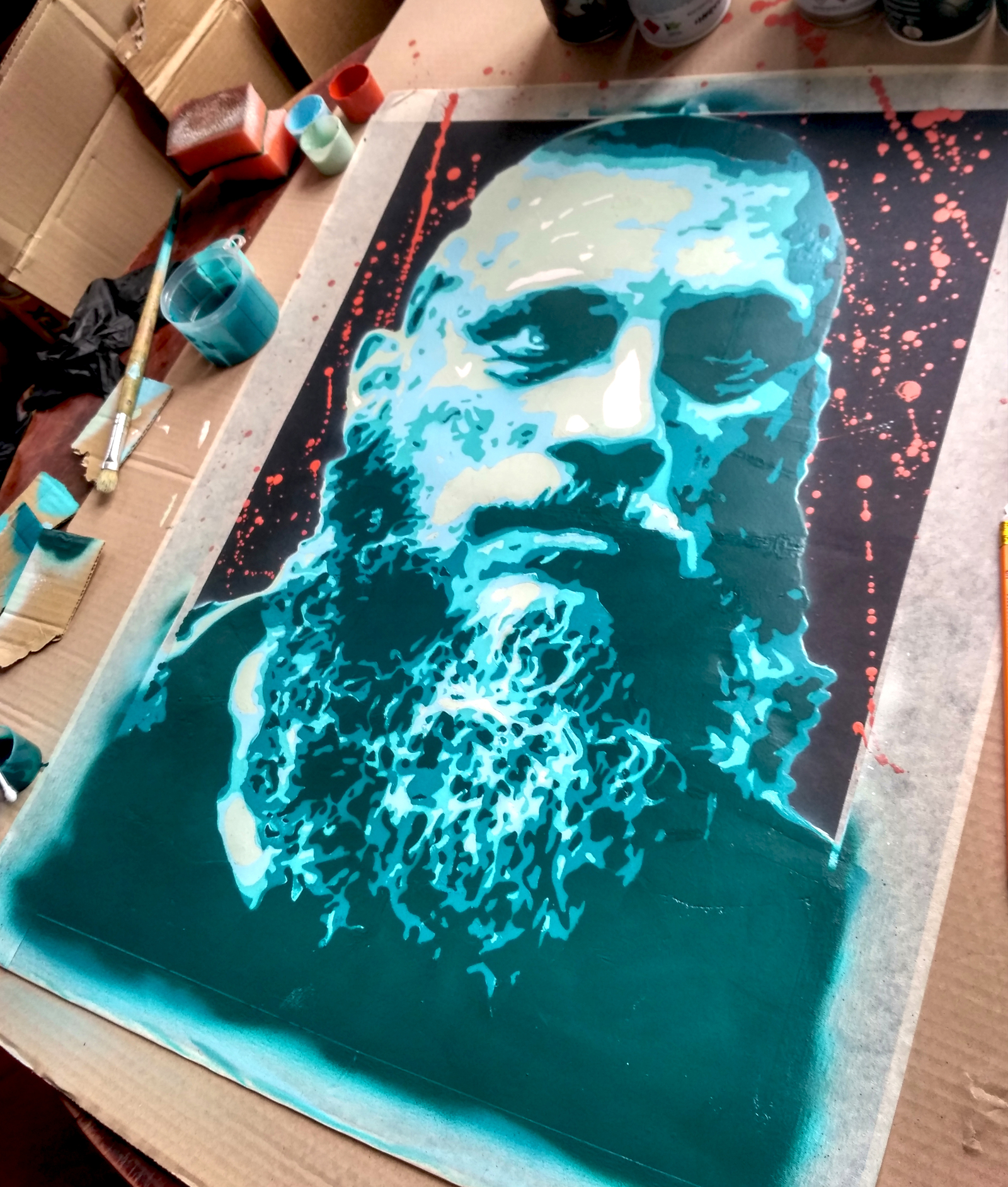 Return of King Ragnar - My, Stencil, Викинги, Ragnar Lothbrok, , , , Longpost