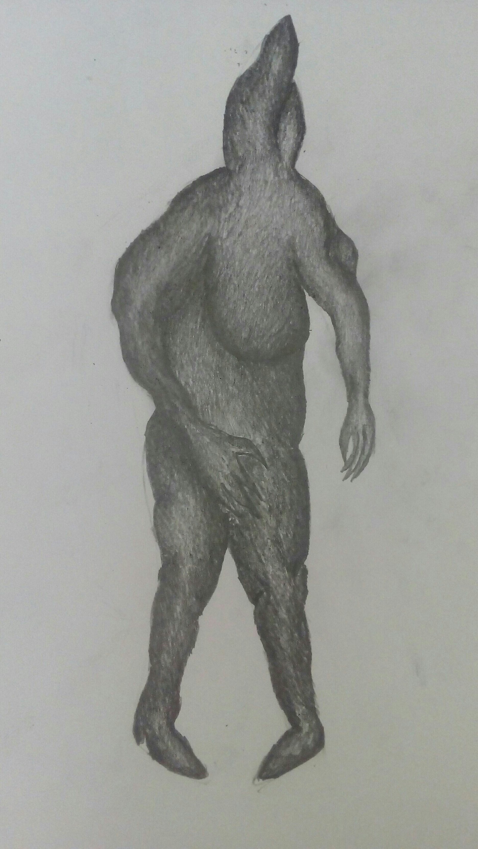 My drawing (comments for minuses inside) - My, Drawing, Creatures, Pencil drawing, Hello reading tags, Self-taught artist