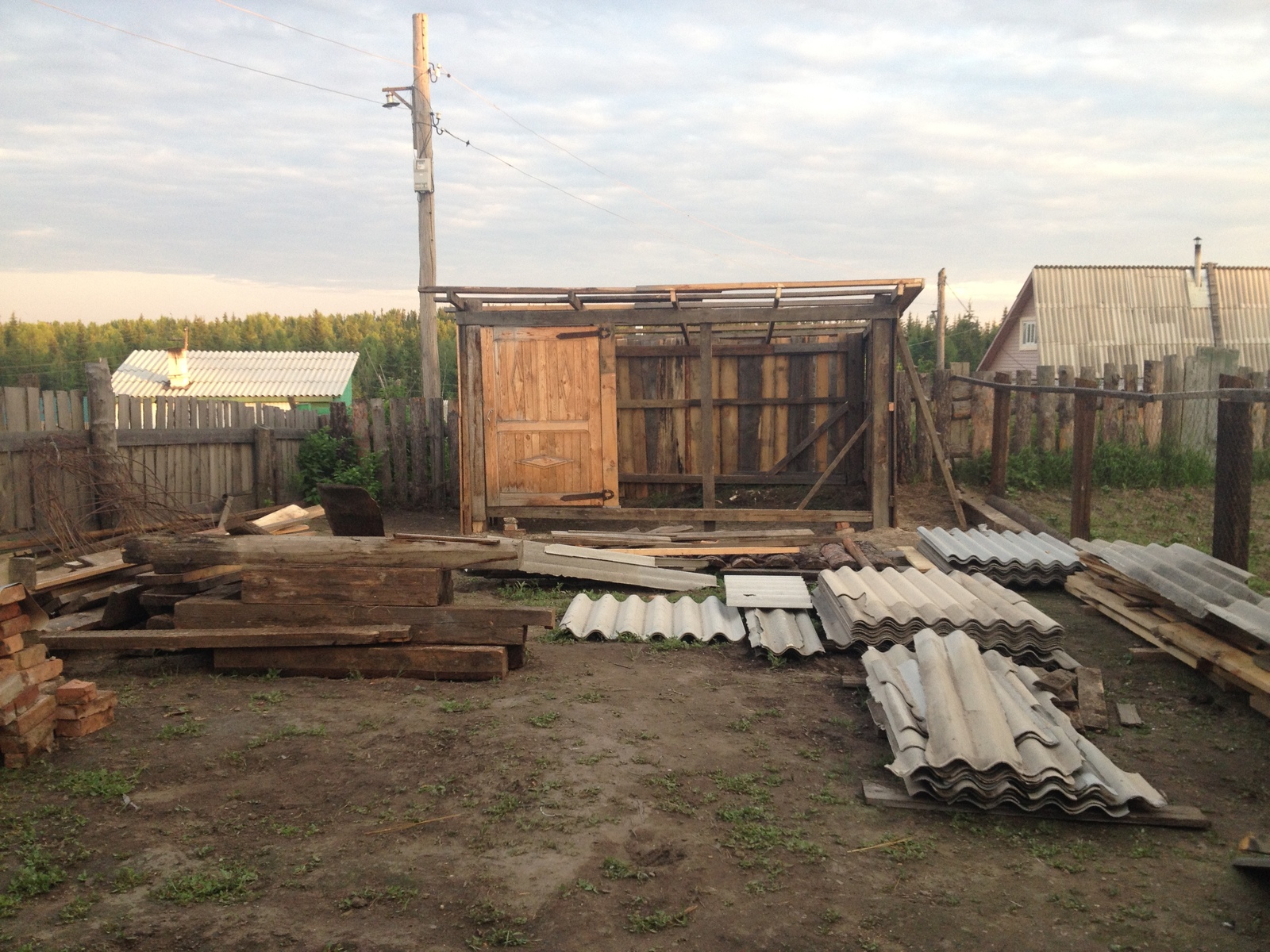 Here is such a shed we got - My, Repair, Barn, Vacation, Work, Summer, Siberia, Village, Longpost