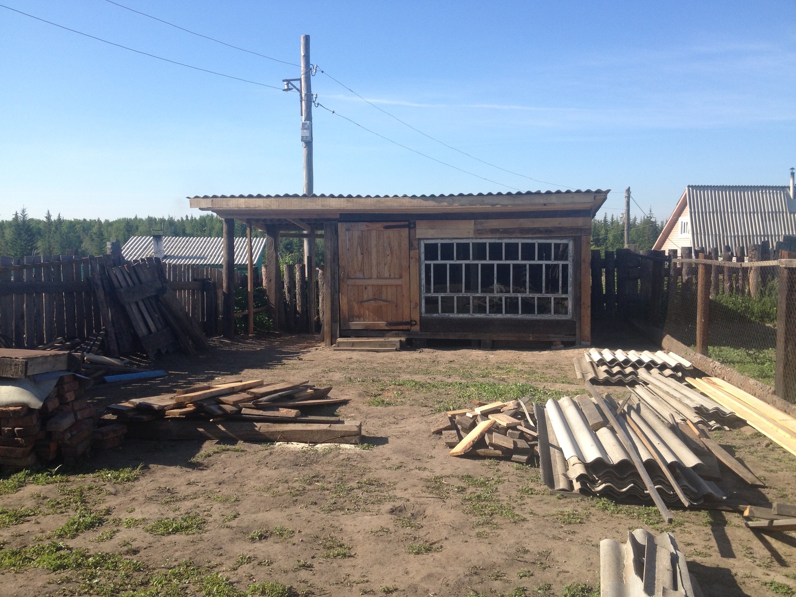 Here is such a shed we got - My, Repair, Barn, Vacation, Work, Summer, Siberia, Village, Longpost