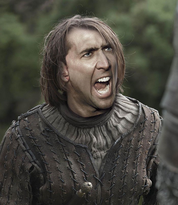If Nicolas Cage played every character in Game of Thrones - 9GAG, Nicolas Cage, Game of Thrones, Images, Longpost