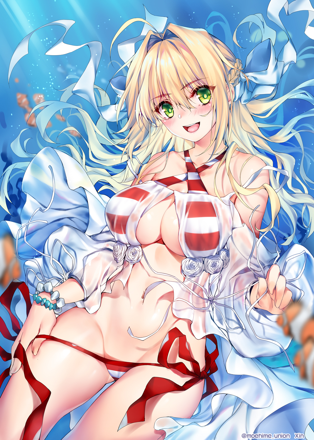 Anime Art - Anime art, Anime, Fate grand order, Nero claudius, Saber Extra, Swimsuit