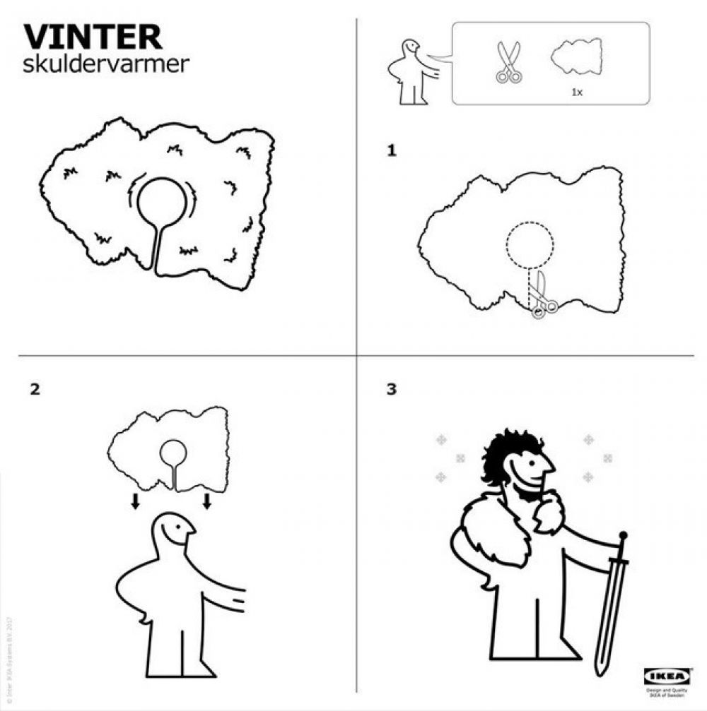 IKEA - feel like Jon Snow - Game of Thrones, IKEA, Trolling, Costume designers