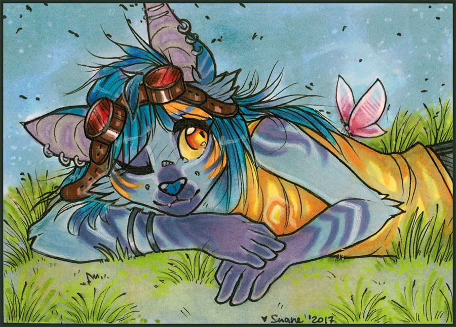 ACEO - Furry, Traditional art, Aceo, A selection, Longpost, Watercolor, , Landscape