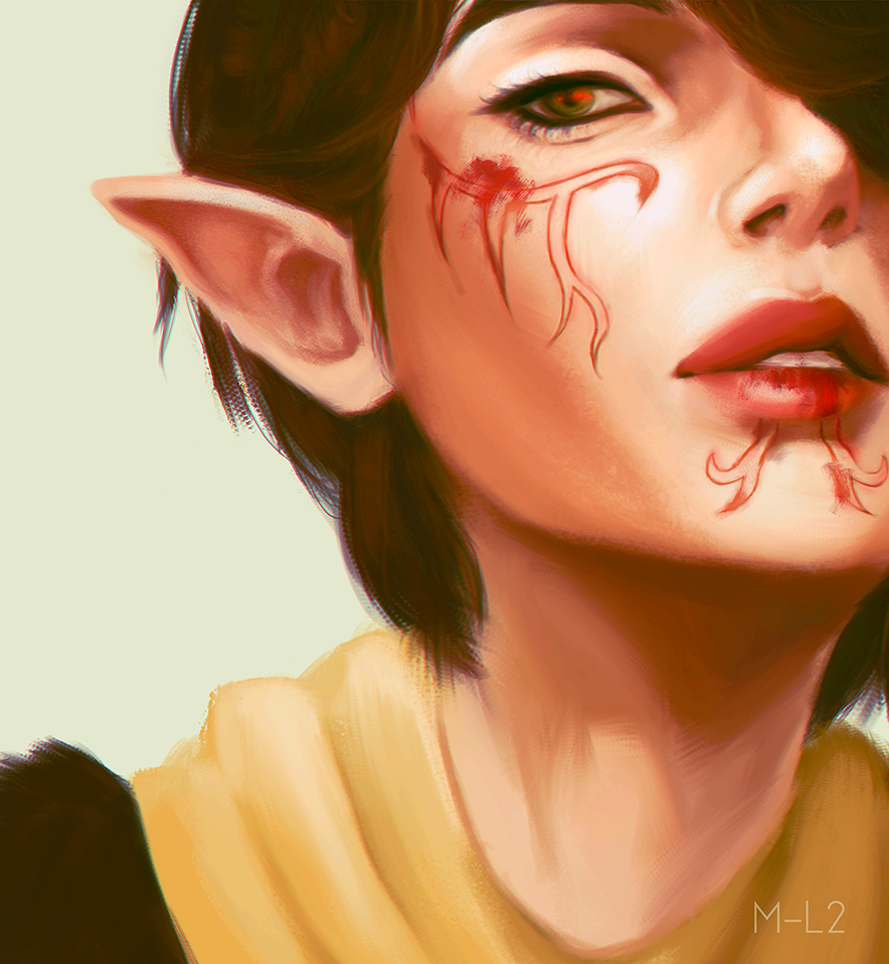 Blood mage - Merrill, Dragon age 2, Dragon age, Art, 