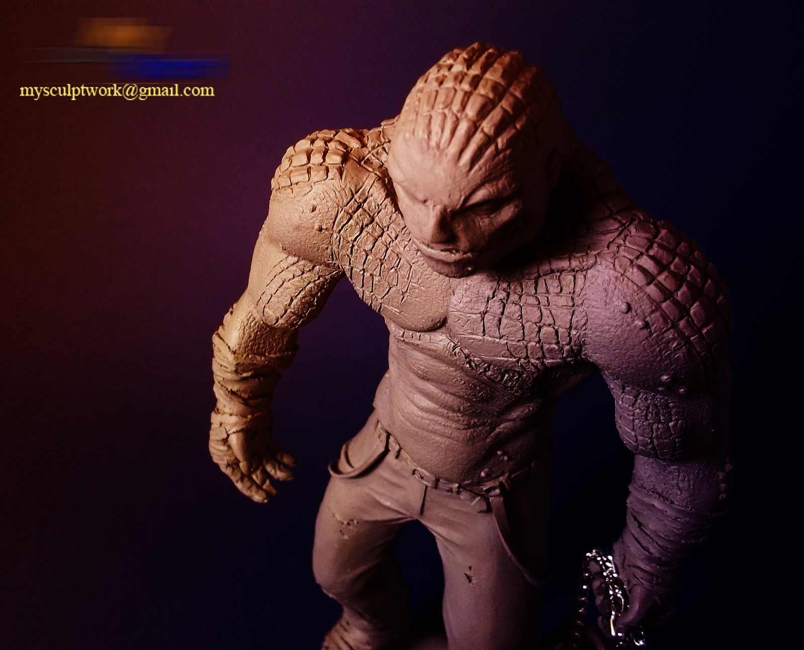 killer croc - My, Polymer clay, Sculpture, Handmade, Needlework without process, , Longpost