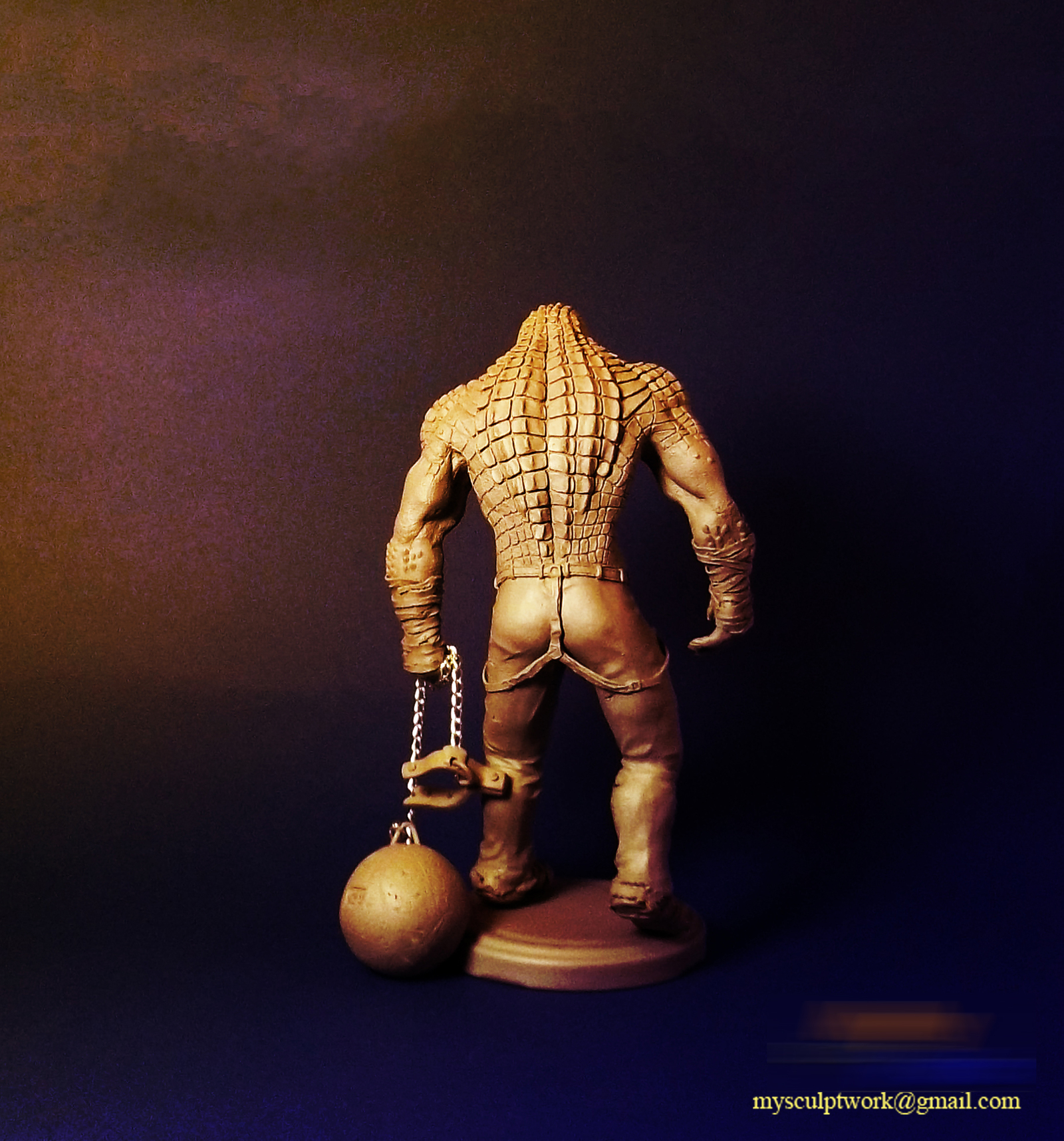 killer croc - My, Polymer clay, Sculpture, Handmade, Needlework without process, , Longpost