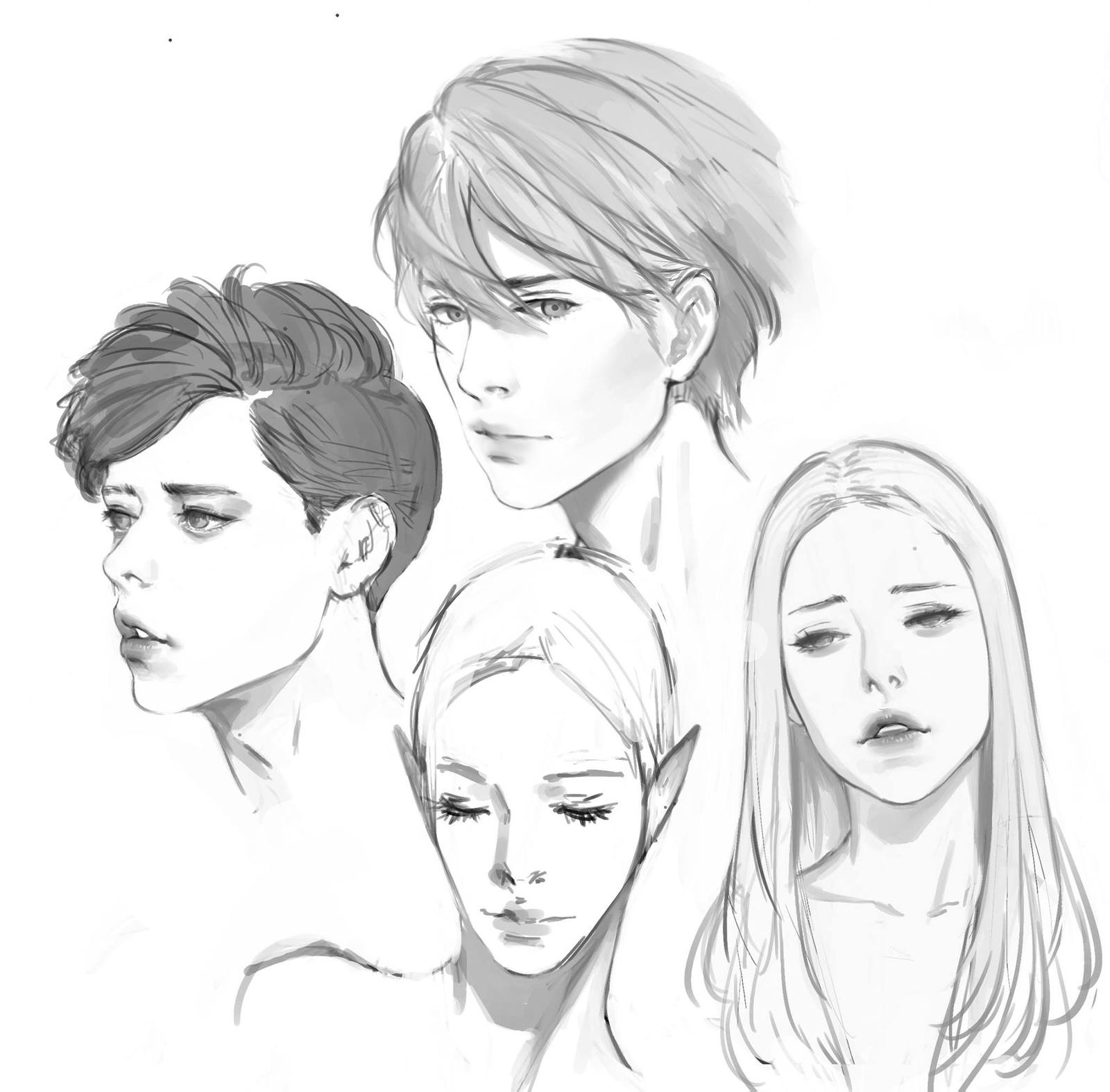 Some sketches by J.Won Han - Art, J Won Han, Longpost