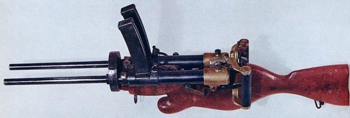 Submachine gun Villar-Perosa M1915 / Villar-Perosa OVP M1918 - Warfare, Weapon, World War I, Longpost