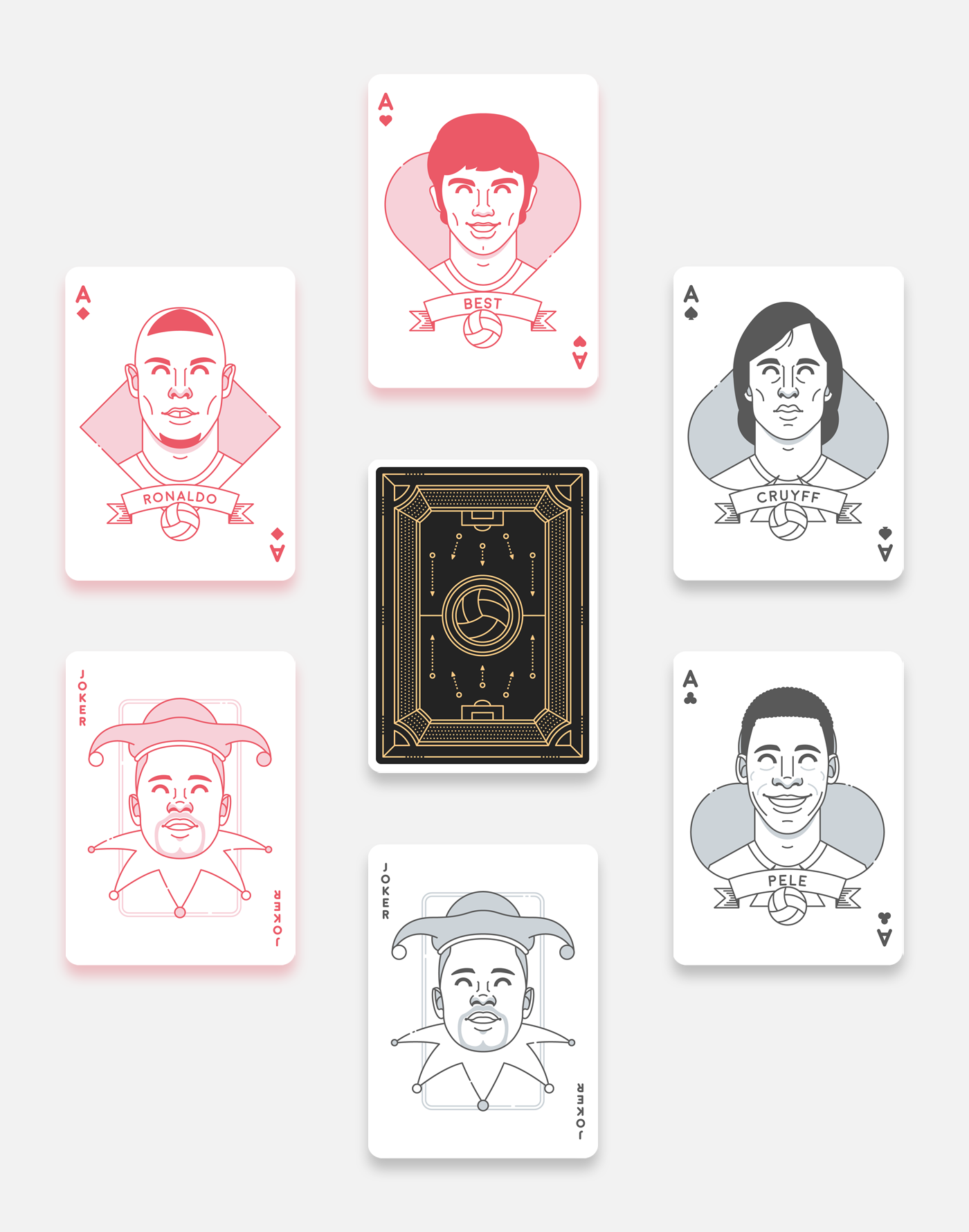 A deck of cards with portraits of football stars - Board games, Football, Playing cards, Longpost