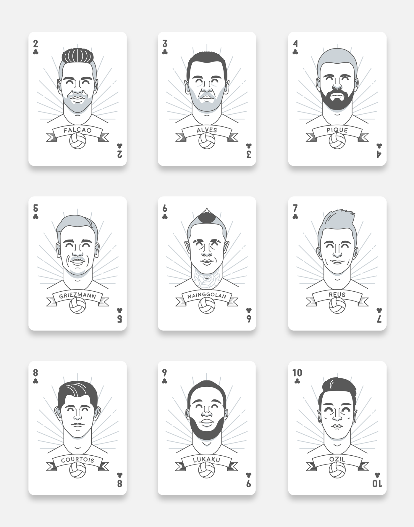 A deck of cards with portraits of football stars - Board games, Football, Playing cards, Longpost