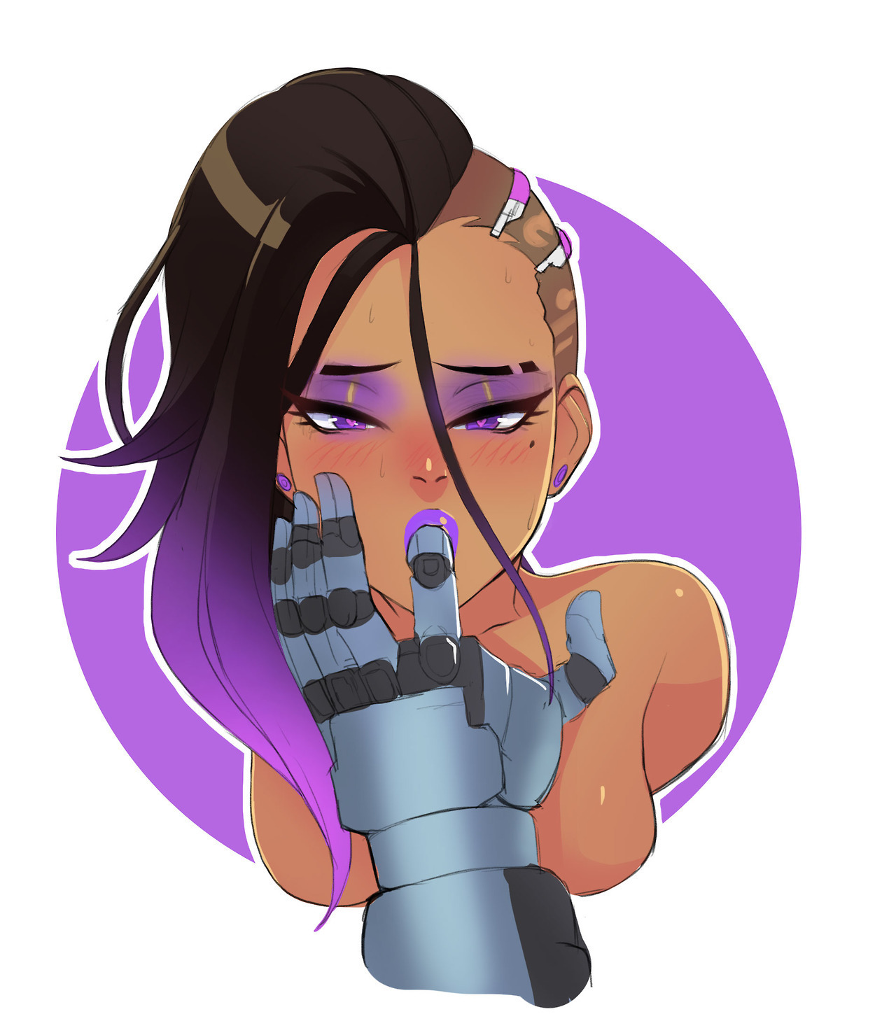 Rough - NSFW, Sombra, Overwatch, , Art, Longpost