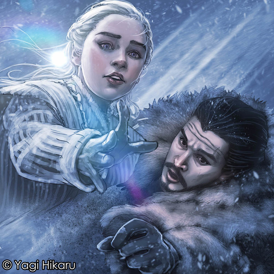 Ice and flames - Game of Thrones, Jon Snow, Daenerys Targaryen