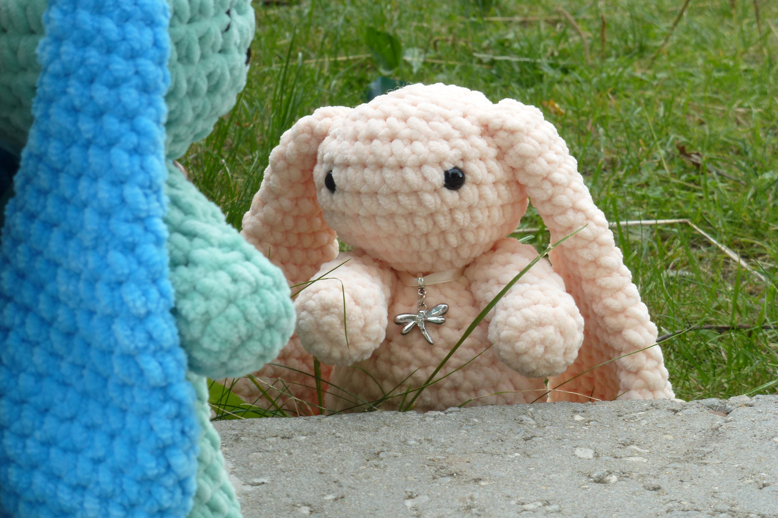 plush bunnies - My, Knitted toys, Hare, Crochet, Plush Toys, Needlework without process, Longpost