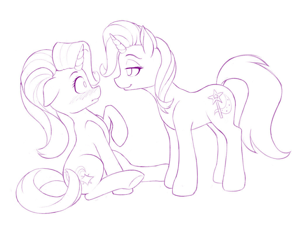 Starlight and Trixie - Trixie, Starlight Glimmer, My little pony, Shipping, MLP Lesbian