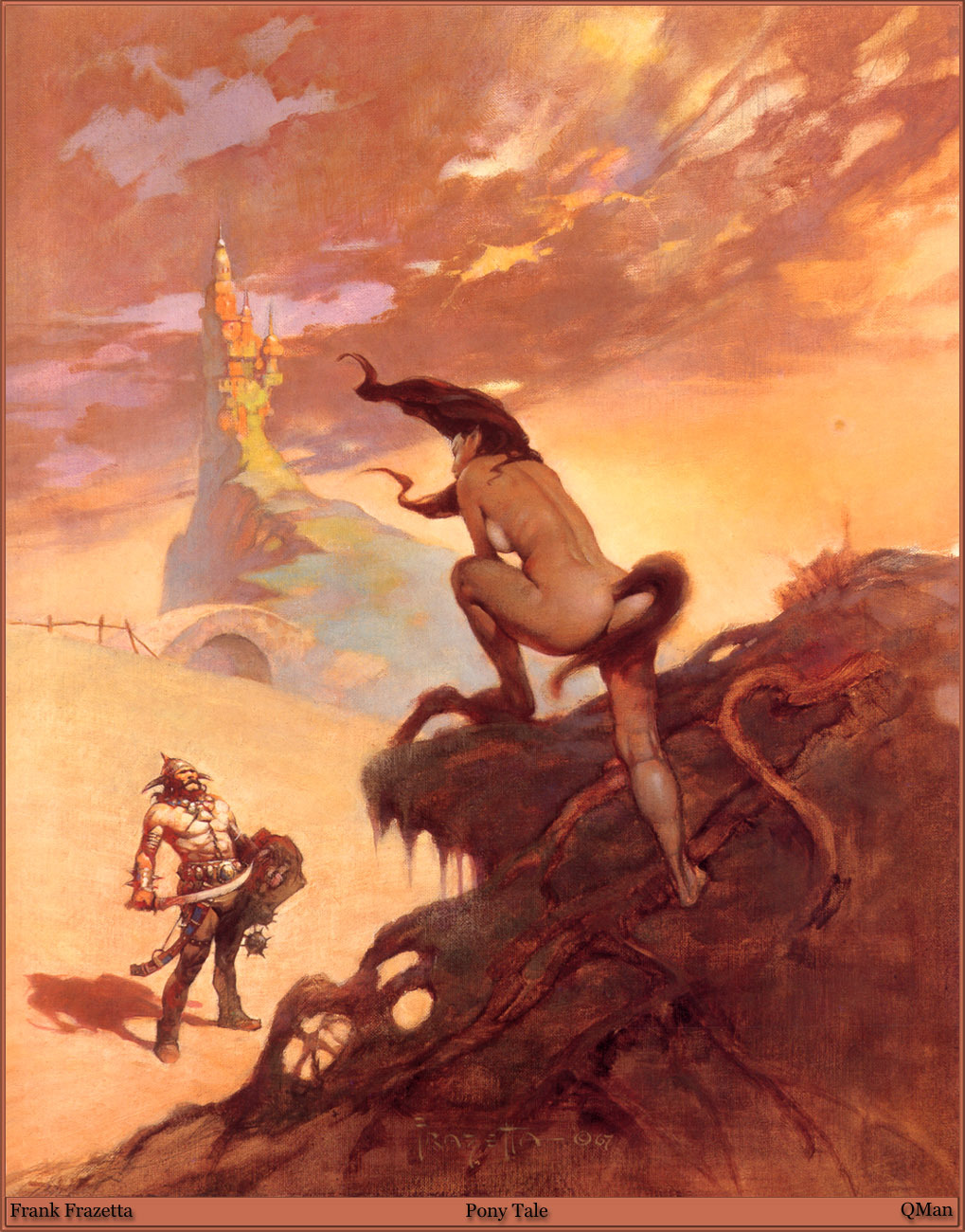 Fantastic Worlds Frank Frazetta - NSFW, Frank Frazetta, Frank Frazetta, Artist, Illustrator, Fantasy, Fantasy, Longpost