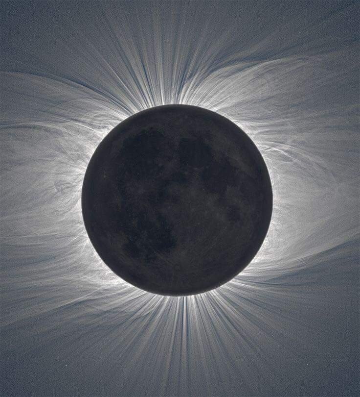 Solar eclipse on infrared camera - The sun, moon, Solar eclipse, Camera, Photoshop