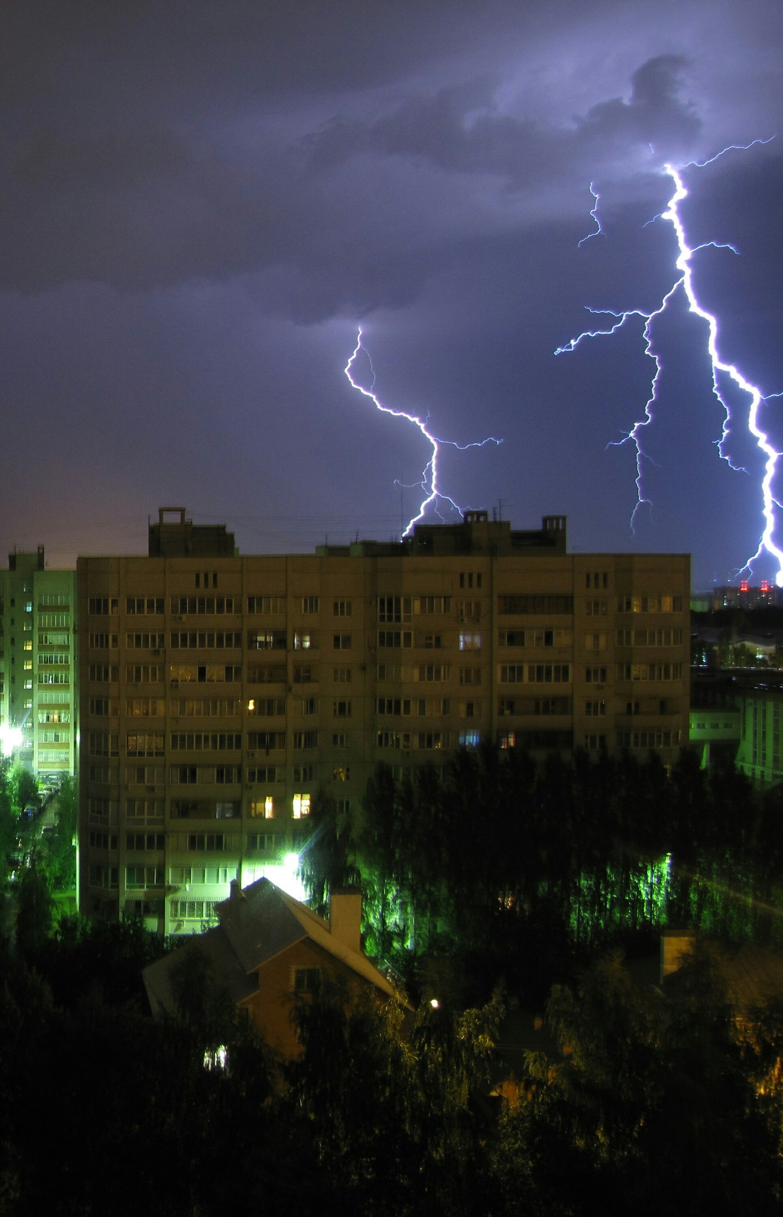 Гроза. Воронеж. 23.08.17 02:00 - Моё, Гроза, Воронеж, Погода, Молния, Длиннопост