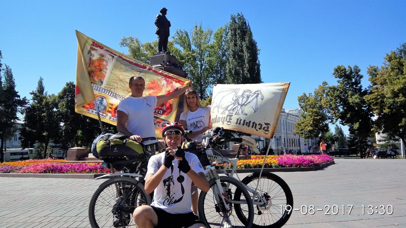 Bike ride in honor of the Great October Revolution. - A bike, Revolution, Samara, Story, Chapaev, Ulyanovsk, The television, Video, Longpost