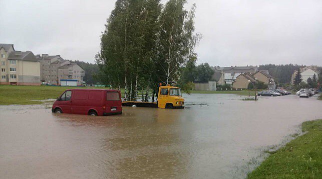 Flooding in the village of Naroch. - Naroch, Flood, 