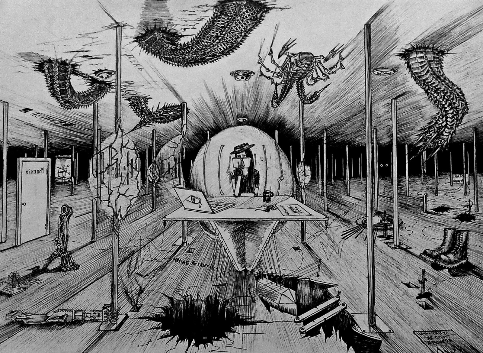 I draw a little surrealism - My, Surrealism, Mascara, Graphics, Longpost