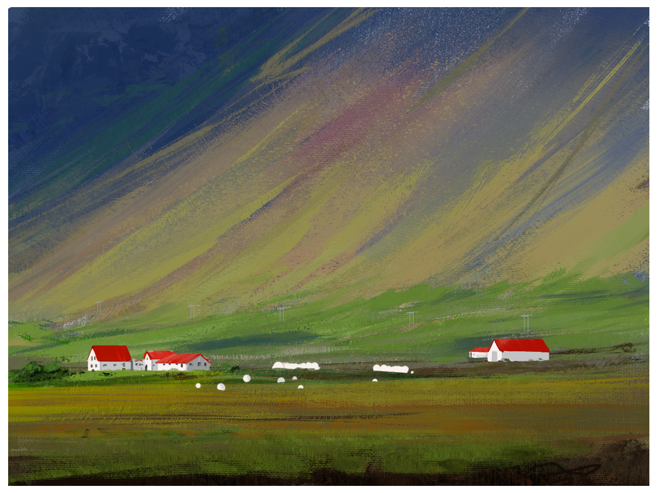 Virtual pleinair - My, Art, Drawing, Photoshop, Digital drawing, Creation, Landscape, , Longpost